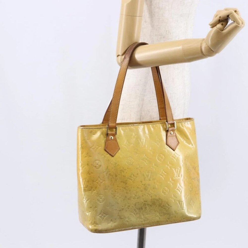 LOUIS VUITTON Monogram Vernis Houston Hand Bag Gris